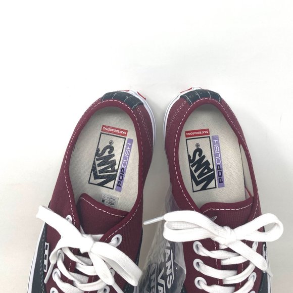 VANS Women’s Black Red Skate Authentic Low Top Canvas Casual Size VN0A5FC8249 - Picture 7 of 9